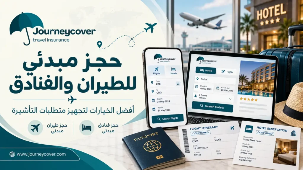 حجز مبدئي للطيران والفنادق