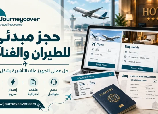 حجز مبدئي للطيران والفنادق