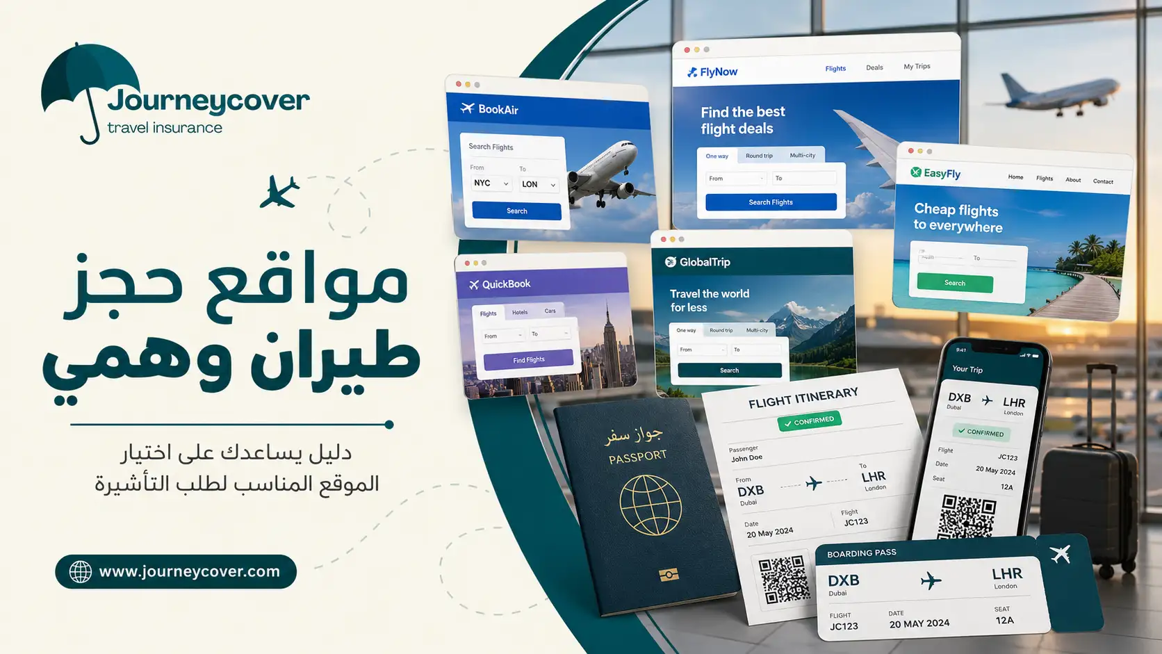 مواقع حجز طيران وهمي